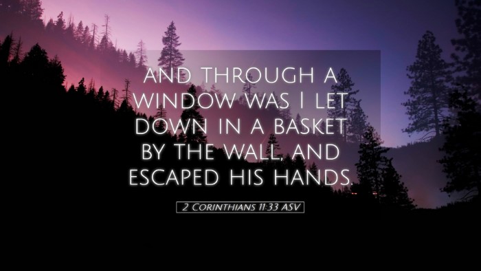 Picture 05 - 2 Corinthians 11:33 ASV Desktop Wallpaper - and through a window was I let down in a basket - Desktop Bible Verse Wallpaper