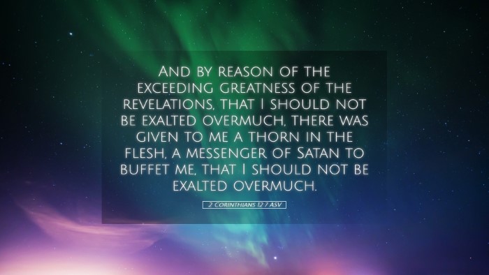 Picture 05 - 2 Corinthians 12:7 ASV Desktop Wallpaper - And by reason of the exceeding greatness of the - Desktop Bible Verse Wallpaper