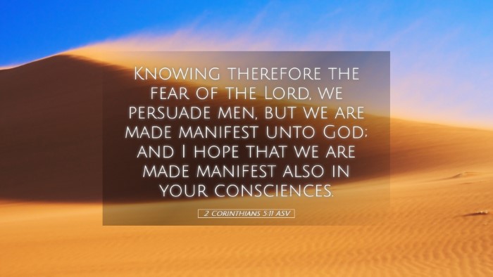 Picture 05 - 2 Corinthians 5:11 ASV Desktop Wallpaper - Knowing therefore the fear of the Lord, we - Desktop Bible Verse Wallpaper