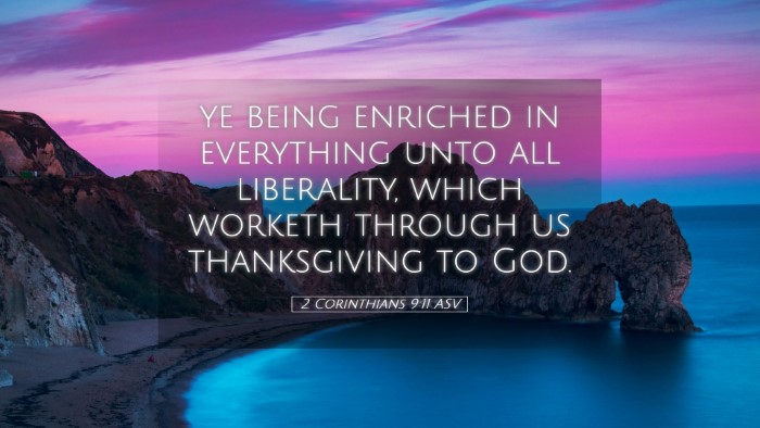 Picture 05 - 2 Corinthians 9:11 ASV Desktop Wallpaper - ye being enriched in everything unto all - Desktop Bible Verse Wallpaper