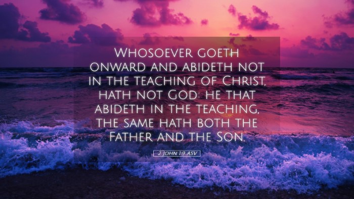 Picture 05 - 2 John 1:9 ASV Desktop Wallpaper - Whosoever goeth onward and abideth not in the - Desktop Bible Verse Wallpaper