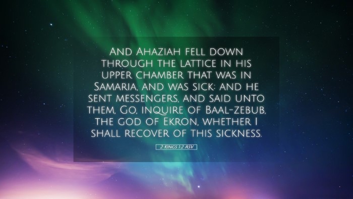 Picture 05 - 2 Kings 1:2 ASV Desktop Wallpaper - And Ahaziah fell down through the lattice in his - Desktop Bible Verse Wallpaper