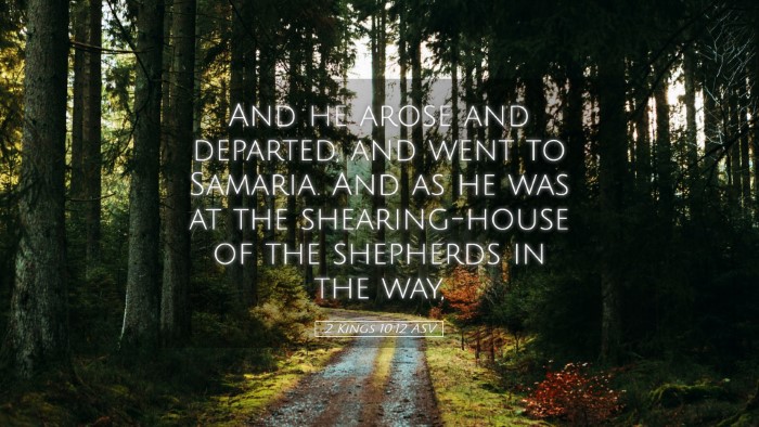 Picture 05 - 2 Kings 10:12 ASV Desktop Wallpaper - And he arose and departed, and went to Samaria. - Desktop Bible Verse Wallpaper