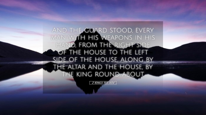 Picture 05 - 2 Kings 11:11 ASV Desktop Wallpaper - And the guard stood, every man with his weapons - Desktop Bible Verse Wallpaper