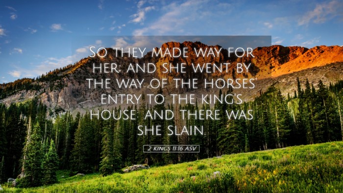 Picture 05 - 2 Kings 11:16 ASV Desktop Wallpaper - So they made way for her; and she went by the way - Desktop Bible Verse Wallpaper