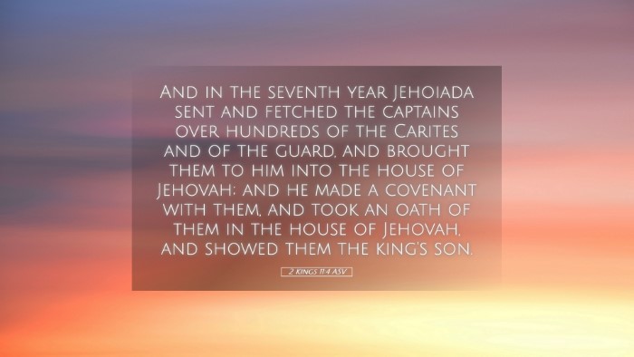 Picture 05 - 2 Kings 11:4 ASV Desktop Wallpaper - And in the seventh year Jehoiada sent and fetched - Desktop Bible Verse Wallpaper