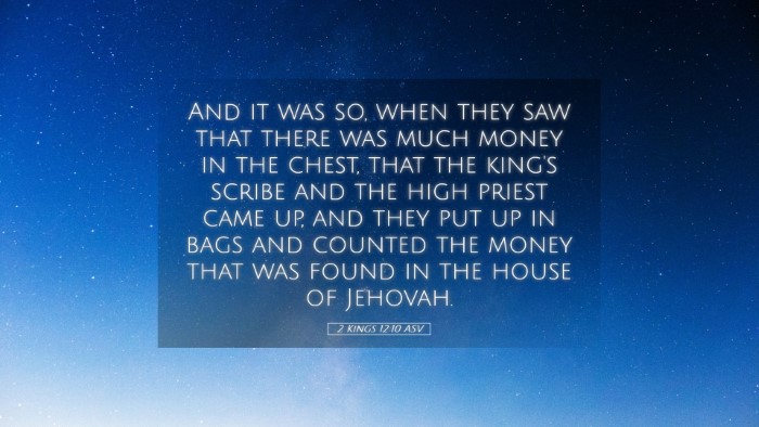 Picture 05 - 2 Kings 12:10 ASV Desktop Wallpaper - And it was so, when they saw that there was much - Desktop Bible Verse Wallpaper