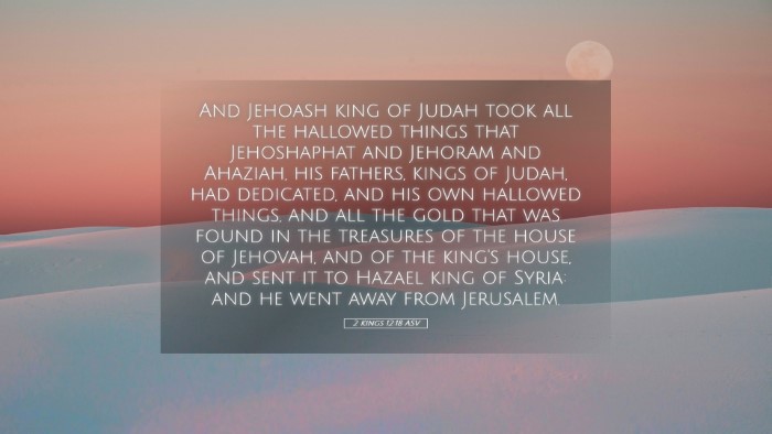 Picture 05 - 2 Kings 12:18 ASV Desktop Wallpaper - And Jehoash king of Judah took all the hallowed - Desktop Bible Verse Wallpaper