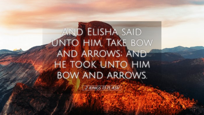 Picture 05 - 2 Kings 13:15 ASV Desktop Wallpaper - And Elisha said unto him, Take bow and arrows; - Desktop Bible Verse Wallpaper