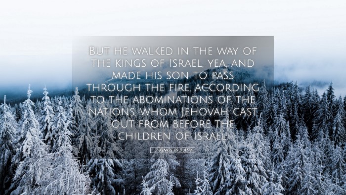 Picture 05 - 2 Kings 16:3 ASV Desktop Wallpaper - But he walked in the way of the kings of Israel, - Desktop Bible Verse Wallpaper