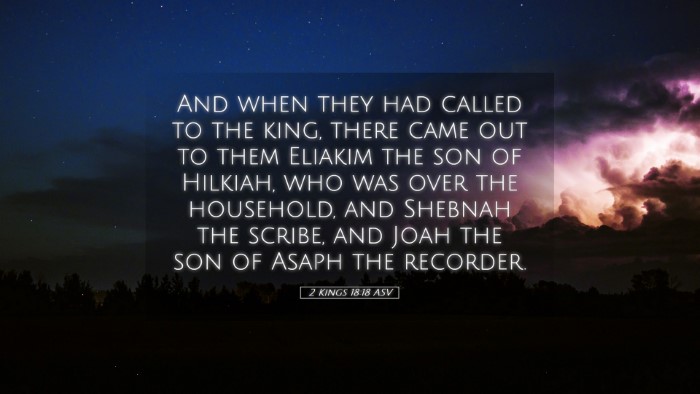 Picture 05 - 2 Kings 18:18 ASV Desktop Wallpaper - And when they had called to the king, there came - Desktop Bible Verse Wallpaper