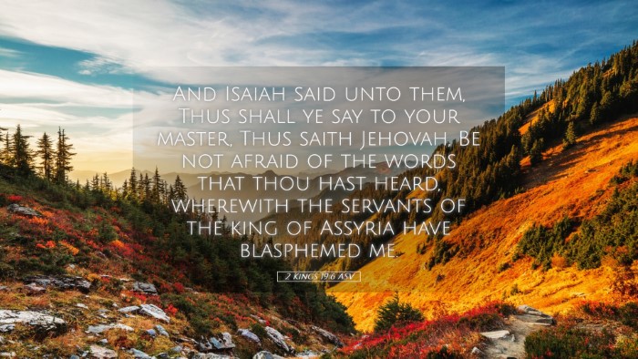 Picture 05 - 2 Kings 19:6 ASV Desktop Wallpaper - And Isaiah said unto them, Thus shall ye say to - Desktop Bible Verse Wallpaper