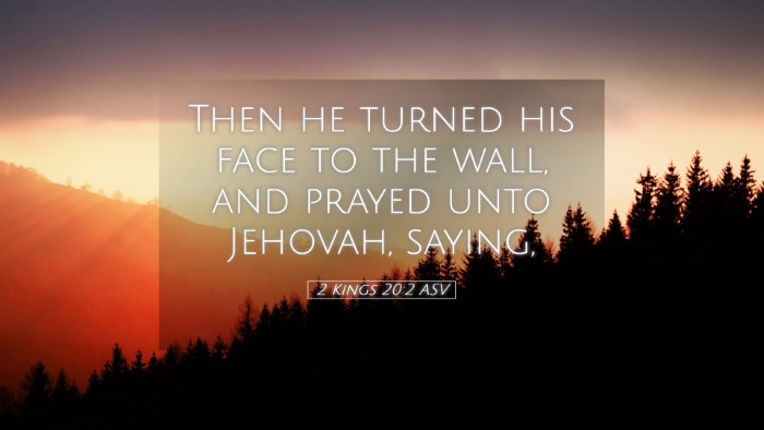 Picture 05 - 2 Kings 20:2 ASV Desktop Wallpaper - Then he turned his face to the wall, and prayed - Desktop Bible Verse Wallpaper