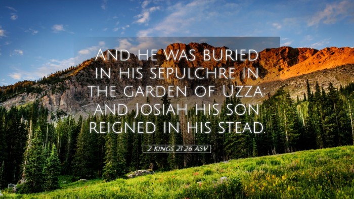 Picture 05 - 2 Kings 21:26 ASV Desktop Wallpaper - And he was buried in his sepulchre in the garden - Desktop Bible Verse Wallpaper
