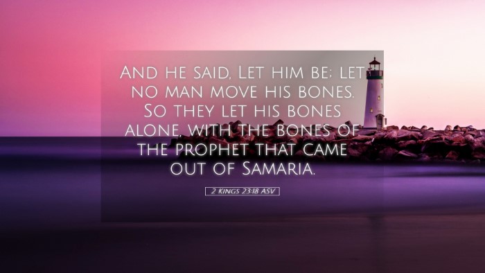 Picture 05 - 2 Kings 23:18 ASV Desktop Wallpaper - And he said, Let him be; let no man move his - Desktop Bible Verse Wallpaper