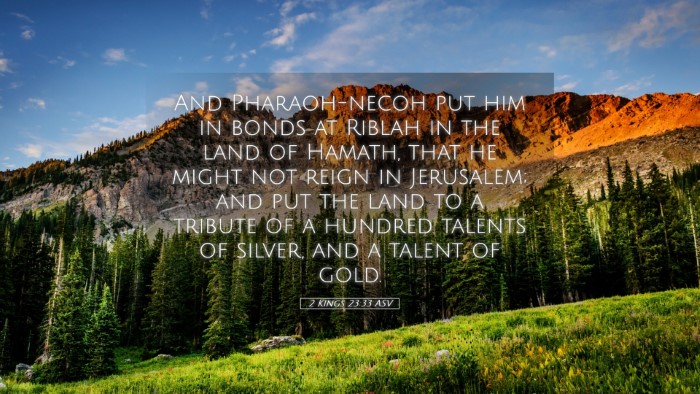 Picture 05 - 2 Kings 23:33 ASV Desktop Wallpaper - And Pharaoh-necoh put him in bonds at Riblah in - Desktop Bible Verse Wallpaper