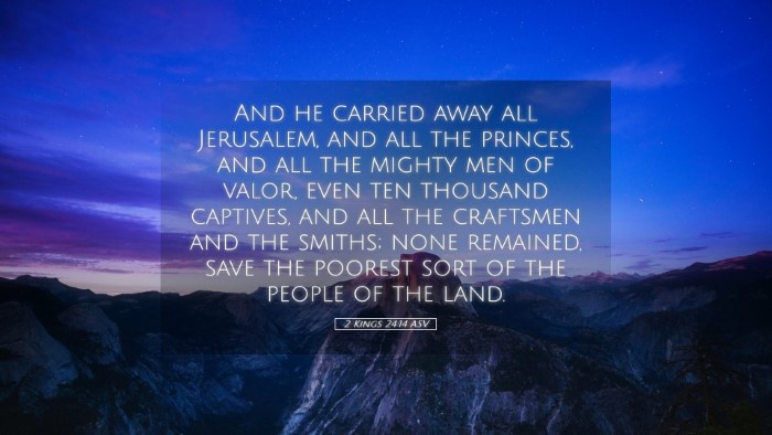 Picture 05 - 2 Kings 24:14 ASV Desktop Wallpaper - And he carried away all Jerusalem, and all the - Desktop Bible Verse Wallpaper