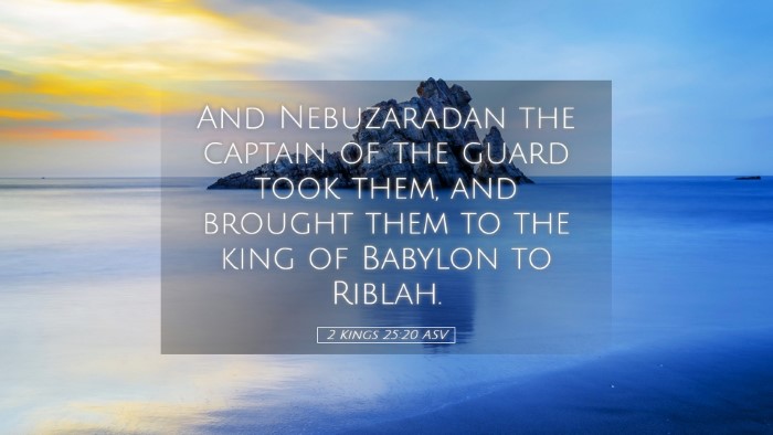 Picture 05 - 2 Kings 25:20 ASV Desktop Wallpaper - And Nebuzaradan the captain of the guard took - Desktop Bible Verse Wallpaper