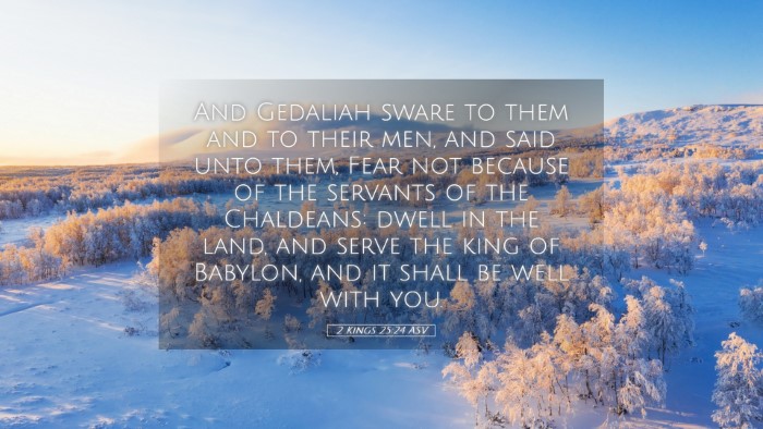 Picture 05 - 2 Kings 25:24 ASV Desktop Wallpaper - And Gedaliah sware to them and to their men, and - Desktop Bible Verse Wallpaper