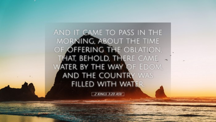 Picture 05 - 2 Kings 3:20 ASV Desktop Wallpaper - And it came to pass in the morning, about the - Desktop Bible Verse Wallpaper