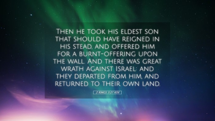 Picture 05 - 2 Kings 3:27 ASV Desktop Wallpaper - Then he took his eldest son that should have - Desktop Bible Verse Wallpaper