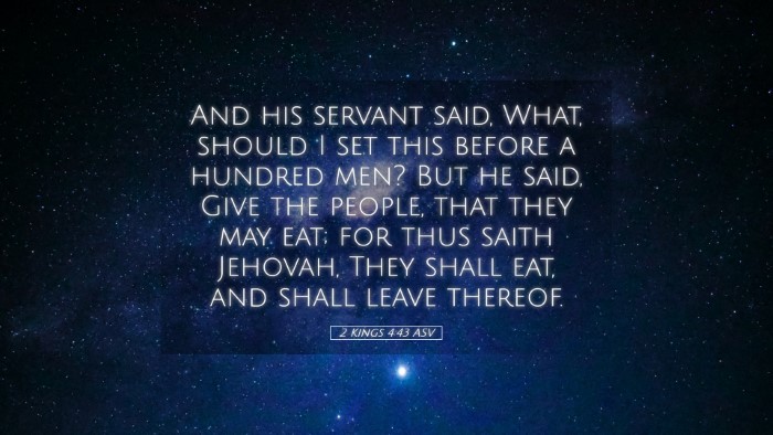 Picture 05 - 2 Kings 4:43 ASV Desktop Wallpaper - And his servant said, What, should I set this - Desktop Bible Verse Wallpaper