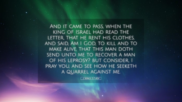 Picture 05 - 2 Kings 5:7 ASV Desktop Wallpaper - And it came to pass, when the king of Israel had - Desktop Bible Verse Wallpaper
