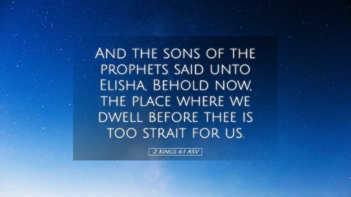 Picture 05 - 2 Kings 6:1 ASV Desktop Wallpaper - And the sons of the prophets said unto Elisha, - Desktop Bible Verse Wallpaper