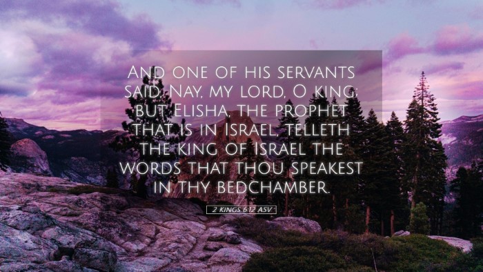 Picture 05 - 2 Kings 6:12 ASV Desktop Wallpaper - And one of his servants said, Nay, my lord, O - Desktop Bible Verse Wallpaper
