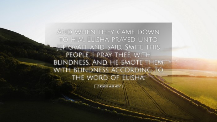 Picture 05 - 2 Kings 6:18 ASV Desktop Wallpaper - And when they came down to him, Elisha prayed - Desktop Bible Verse Wallpaper