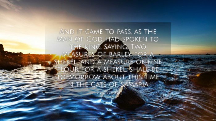 Picture 05 - 2 Kings 7:18 ASV Desktop Wallpaper - And it came to pass, as the man of God had spoken - Desktop Bible Verse Wallpaper