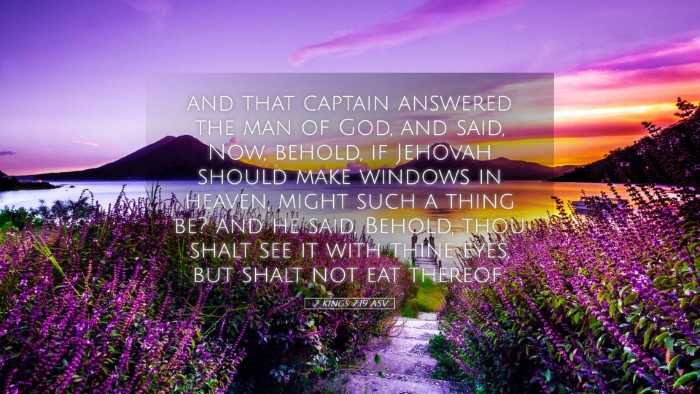 Picture 05 - 2 Kings 7:19 ASV Desktop Wallpaper - and that captain answered the man of God, and - Desktop Bible Verse Wallpaper