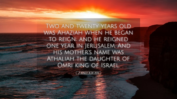 Picture 05 - 2 Kings 8:26 ASV Desktop Wallpaper - Two and twenty years old was Ahaziah when he - Desktop Bible Verse Wallpaper