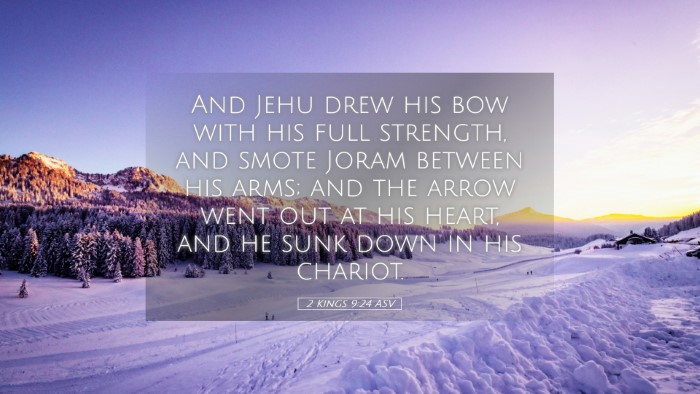 Picture 05 - 2 Kings 9:24 ASV Desktop Wallpaper - And Jehu drew his bow with his full strength, and - Desktop Bible Verse Wallpaper