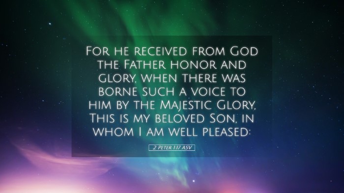 Picture 05 - 2 Peter 1:17 ASV Desktop Wallpaper - For he received from God the Father honor and - Desktop Bible Verse Wallpaper