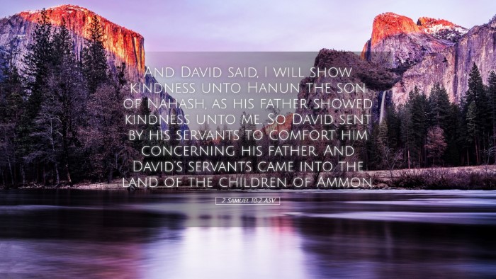 Picture 05 - 2 Samuel 10:2 ASV Desktop Wallpaper - And David said, I will show kindness unto Hanun - Desktop Bible Verse Wallpaper