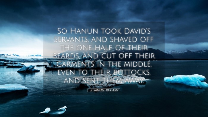 Picture 05 - 2 Samuel 10:4 ASV Desktop Wallpaper - So Hanun took David's servants, and shaved off - Desktop Bible Verse Wallpaper