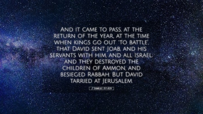 Picture 05 - 2 Samuel 11:1 ASV Desktop Wallpaper - And it came to pass, at the return of the year, - Desktop Bible Verse Wallpaper