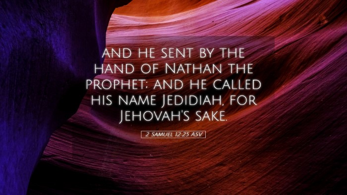 Picture 05 - 2 Samuel 12:25 ASV Desktop Wallpaper - and he sent by the hand of Nathan the prophet; - Desktop Bible Verse Wallpaper