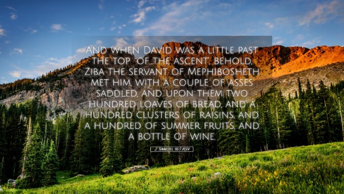 Picture 05 - 2 Samuel 16:1 ASV Desktop Wallpaper - And when David was a little past the top `of the - Desktop Bible Verse Wallpaper