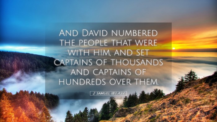 Picture 05 - 2 Samuel 18:1 ASV Desktop Wallpaper - And David numbered the people that were with him, - Desktop Bible Verse Wallpaper