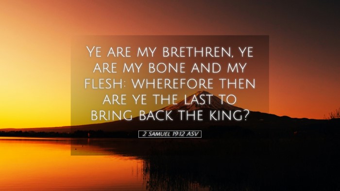Picture 05 - 2 Samuel 19:12 ASV Desktop Wallpaper - Ye are my brethren, ye are my bone and my flesh: - Desktop Bible Verse Wallpaper