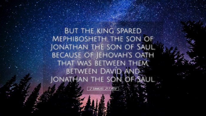 Picture 05 - 2 Samuel 21:7 ASV Desktop Wallpaper - But the king spared Mephibosheth, the son of - Desktop Bible Verse Wallpaper
