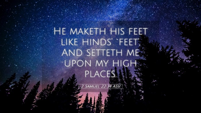 Picture 05 - 2 Samuel 22:34 ASV Desktop Wallpaper - He maketh his feet like hinds' `feet', And - Desktop Bible Verse Wallpaper