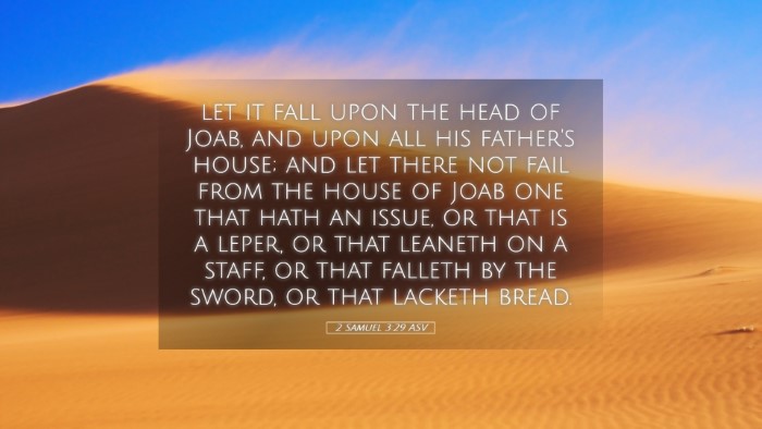 Picture 05 - 2 Samuel 3:29 ASV Desktop Wallpaper - let it fall upon the head of Joab, and upon all - Desktop Bible Verse Wallpaper