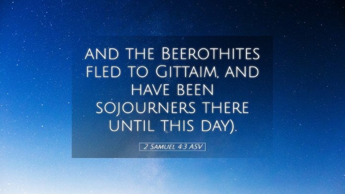 Picture 05 - 2 Samuel 4:3 ASV Desktop Wallpaper - and the Beerothites fled to Gittaim, and have - Desktop Bible Verse Wallpaper