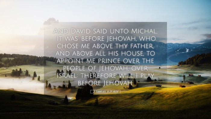 Picture 05 - 2 Samuel 6:21 ASV Desktop Wallpaper - And David said unto Michal, `It was' before - Desktop Bible Verse Wallpaper