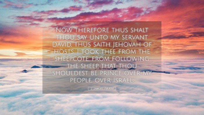 Picture 05 - 2 Samuel 7:8 ASV Desktop Wallpaper - Now therefore thus shalt thou say unto my servant - Desktop Bible Verse Wallpaper