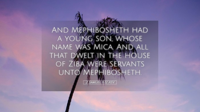 Picture 05 - 2 Samuel 9:12 ASV Desktop Wallpaper - And Mephibosheth had a young son, whose name was - Desktop Bible Verse Wallpaper