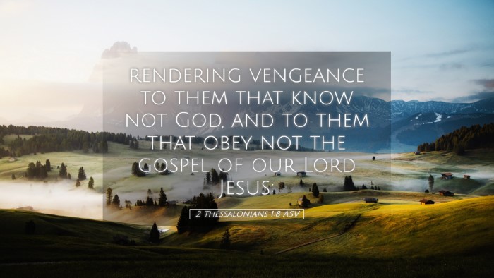 Picture 05 - 2 Thessalonians 1:8 ASV Desktop Wallpaper - rendering vengeance to them that know not God, - Desktop Bible Verse Wallpaper